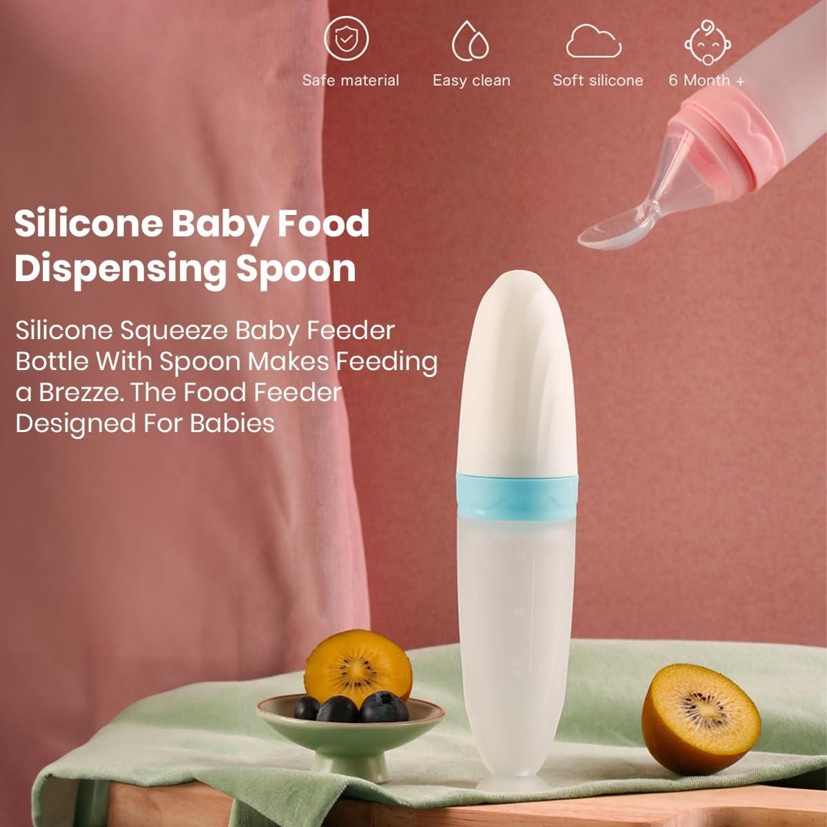 Premium Silicone Baby Food Squeeze Feeder Spoon – Easy Feeding