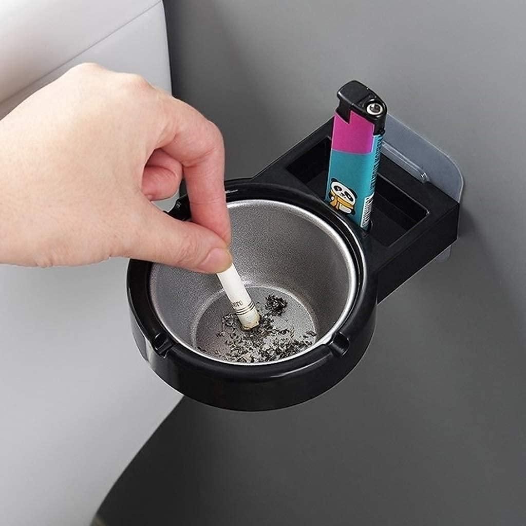 Wall-Mounted Steel Ashtray & Lighter Rack – Neat & Durable.