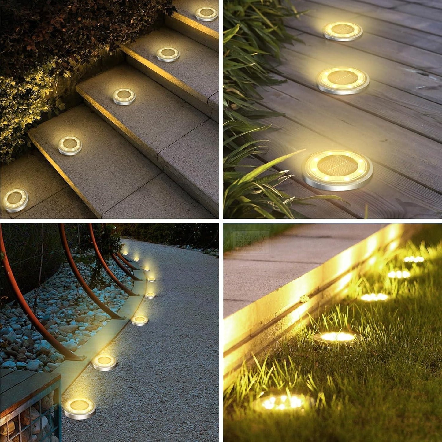 Solar Waterproof Ground Lights (4 Pack) – Outdoor Lighting.