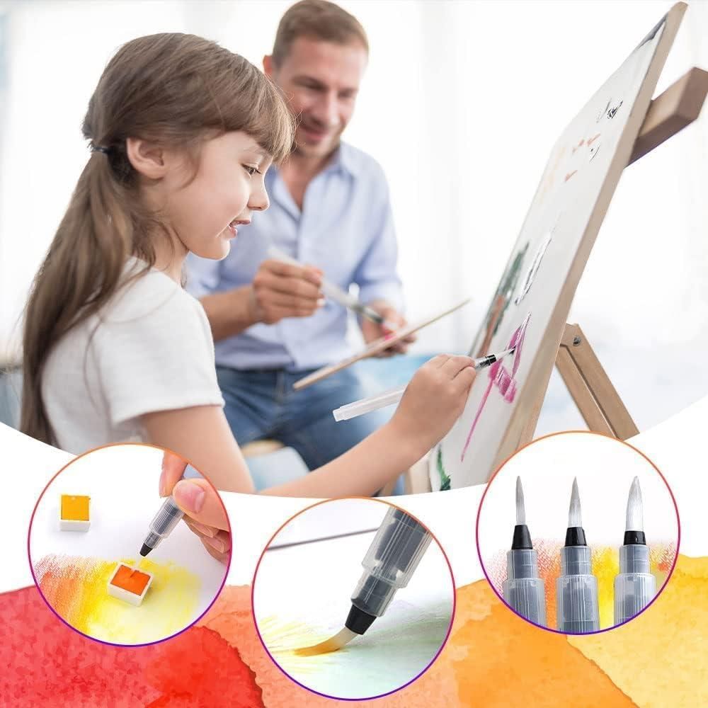 Watercolor Tank Brush Set of 6 – Versatile & High-Quality Brushes