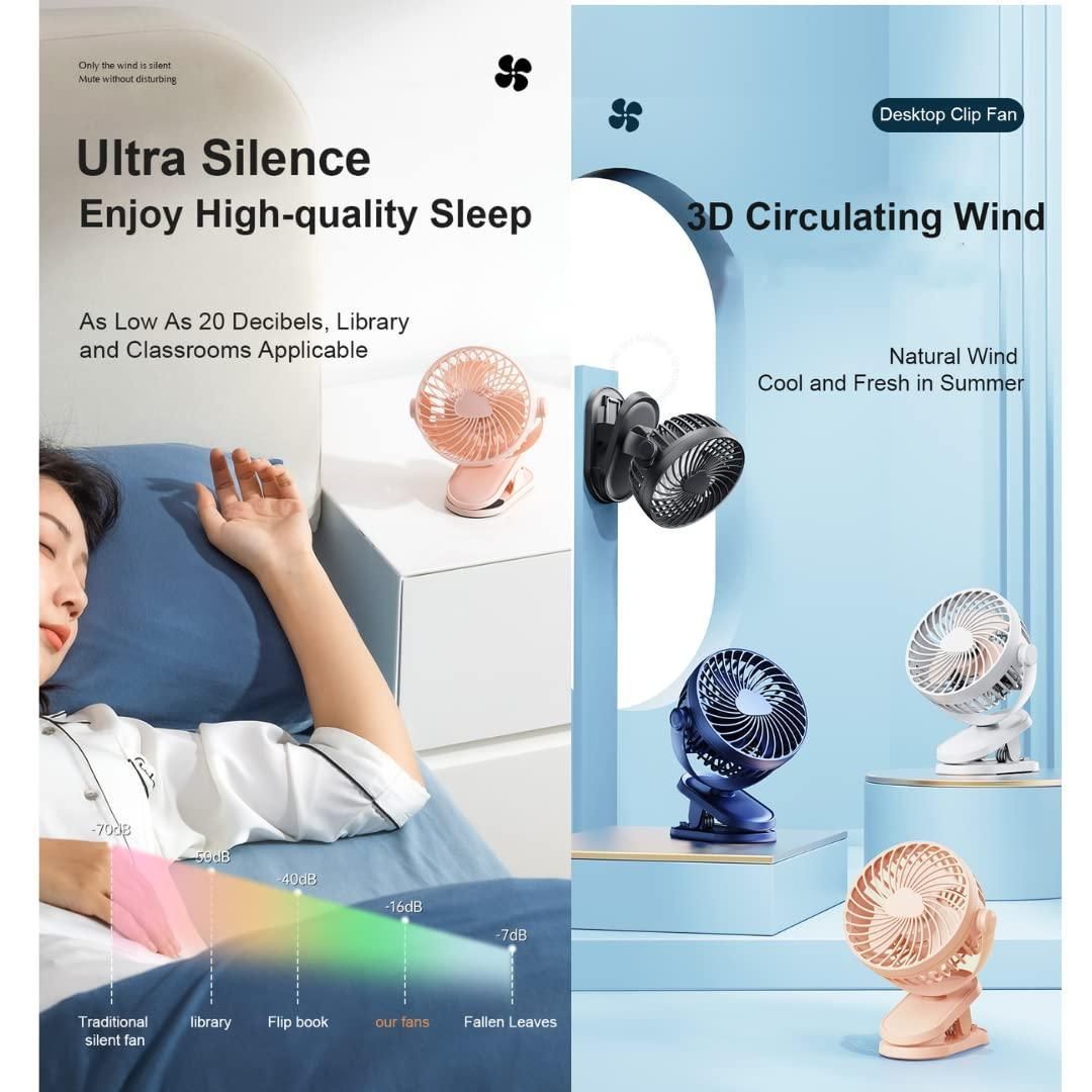 Stylish, Silent USB Portable Desktop Fan with Super Airflow