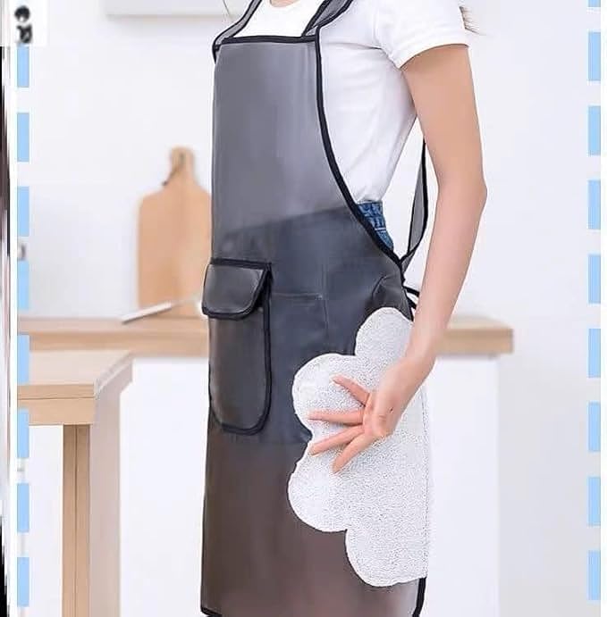 Plain Waterproof Transparent Kitchen Apron – Medium