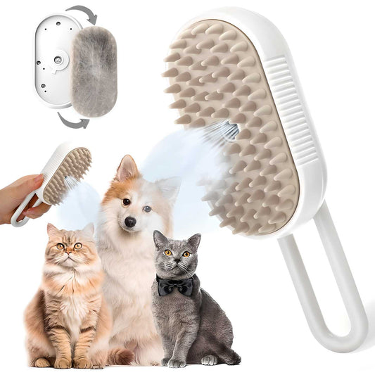 Steam Brush for Dog/Cat Lovers – Easy Fur Removal & Grooming
