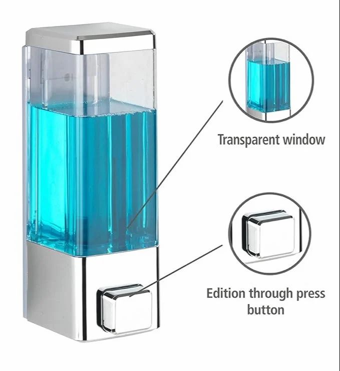 Wall-Mounted Liquid Soap & Shampoo Dispenser – Plastic