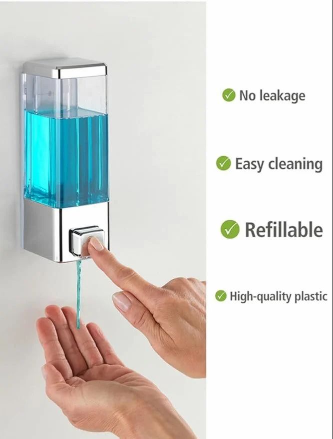 Wall-Mounted Liquid Soap & Shampoo Dispenser – Plastic