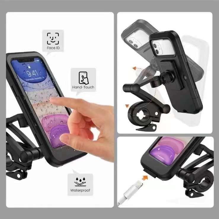 Universal 360° Rotating Bike Phone Holder – Waterproof & Secure