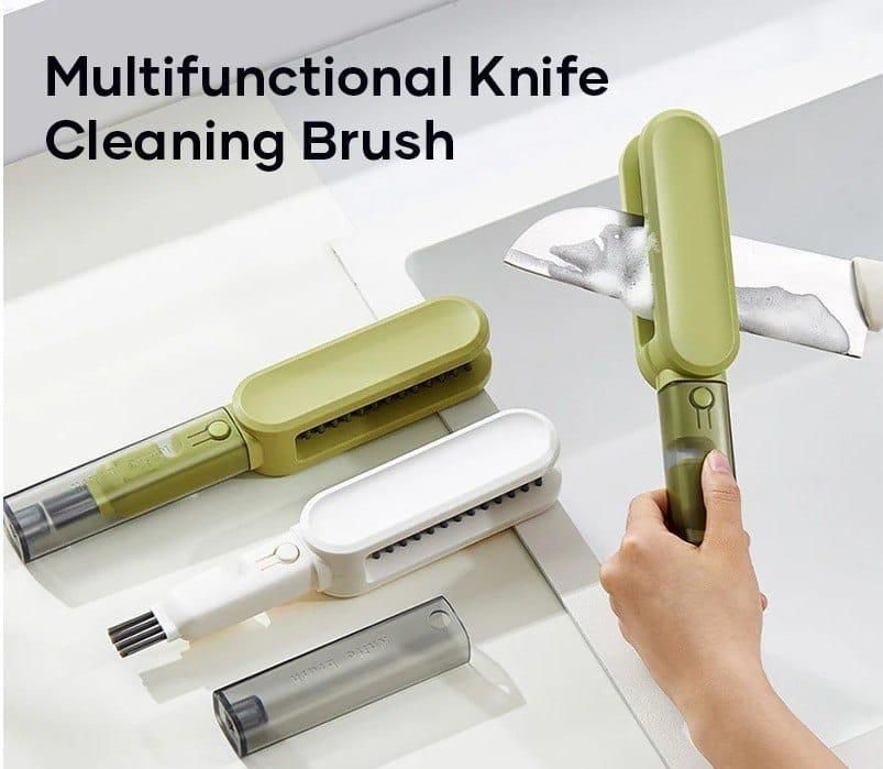 4-in-1 Multifunctional Knife Cleaning Brush – Efficient & Handy