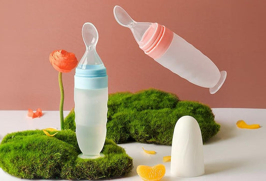 Premium Silicone Baby Food Squeeze Feeder Spoon – Easy Feeding
