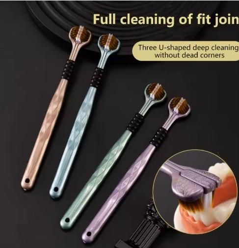 3-Sided Toothbrush – Pack of 4 for Efficient & Easy Cleaning