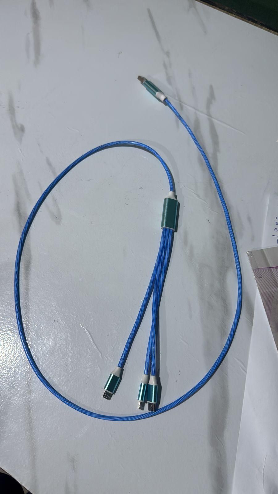 3-in-1 Multi USB LED Light-Up Charging Cable – Fast & Stylish