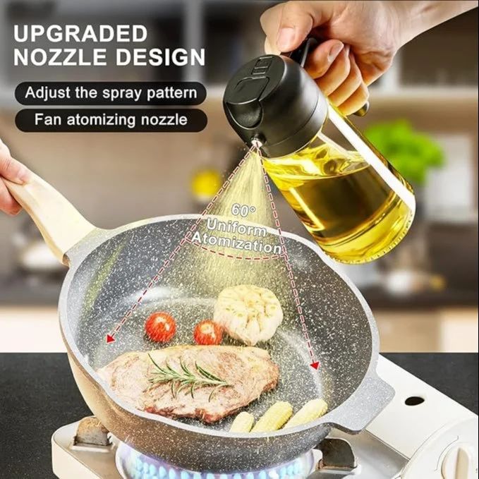 Oil Sprayer & Dispenser Bottle for Kitchen Use