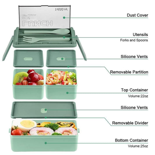 Bento Leak-Proof Compartment Lunch Box – Stylish & Practical