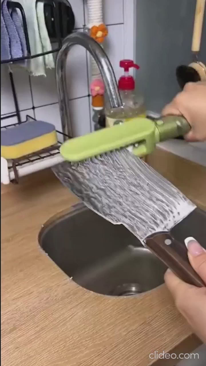 4-in-1 Multifunctional Knife Cleaning Brush – Efficient & Handy